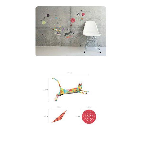 ウォールステッカー シール はがせる 壁 北欧 猫 遊び |  | 02