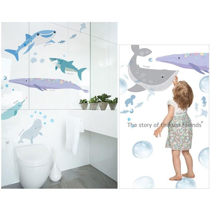 ウォールステッカー シール はがせる 壁 北欧 海中サメ |  | 02