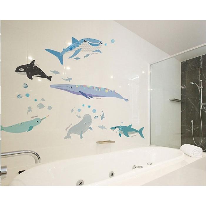 ウォールステッカー シール はがせる 壁 北欧 海中サメ |  | 03