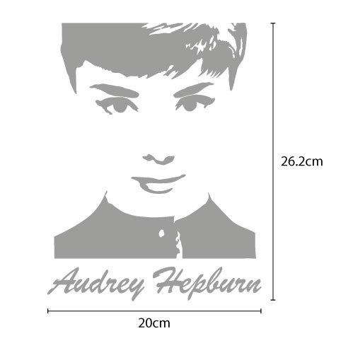 ウォールステッカー オードリーヘップバーン シール : ビッグスマイル