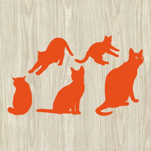 ウォールステッカー 猫 ネコ ねこ 黒猫 シール 動物 |  | 07