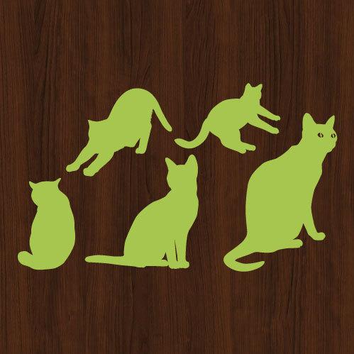 ウォールステッカー 猫 ネコ ねこ 黒猫 シール 動物 |  | 08