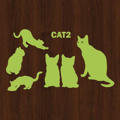 ウォールステッカー 猫 ネコ ねこ 黒猫 シール |  | 08