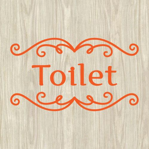 ウォールステッカー トイレ ドア 文字 シール toilet トイレ標識 マーク 表示 サイン｜bora｜08