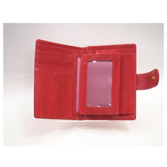 ラッピング無料 本革 レディース メンズ 二つ折り財布 うなぎの革