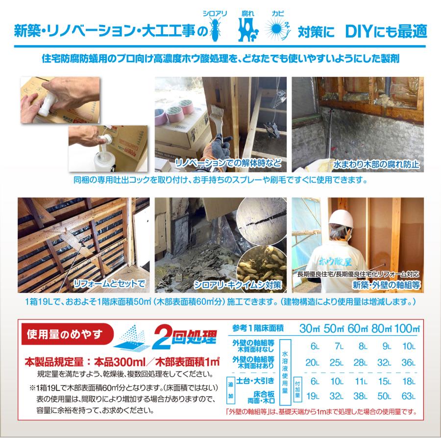 シロアリ対策】シロアリホウ酸水BHK1870＜クリア＞ : ホウ酸屋 ボ 