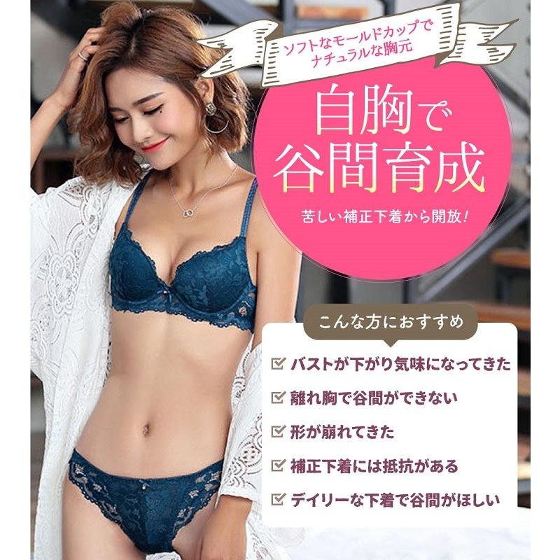 ブラジャー セット 盛り レース ブラ ショーツ 上下 セット モールドカップ 可愛い ダブル ストラップ 肩紐 改良 1 Borda Pr 通販 Yahoo ショッピング