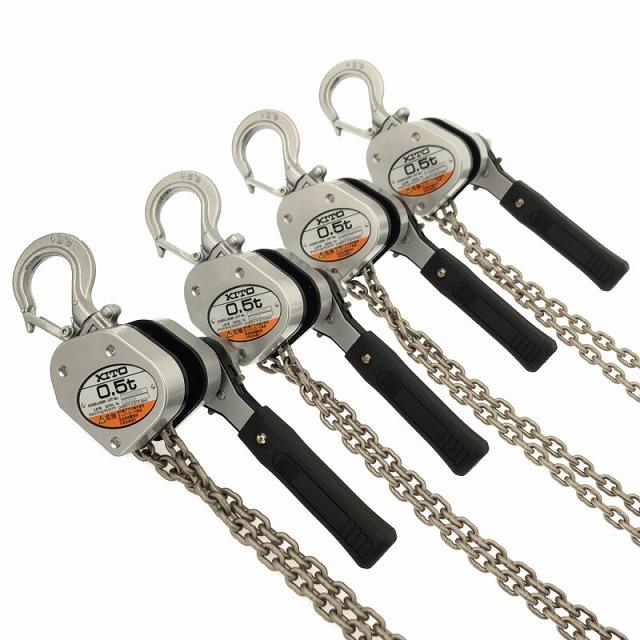 ☆未使用品 4個セット☆KITO キトー レバーブロック LX005 荷重0.5ton 