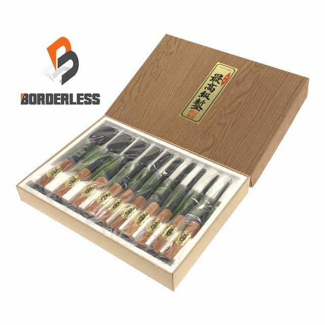 ☆未使用品☆忠綱 面取 赤樫柄 10本組 最高級鏨 たたき蚤 ノミ ☆未使用品☆忠綱 面取 赤樫柄 10本組 最高級鏨 たたき蚤 ノミ