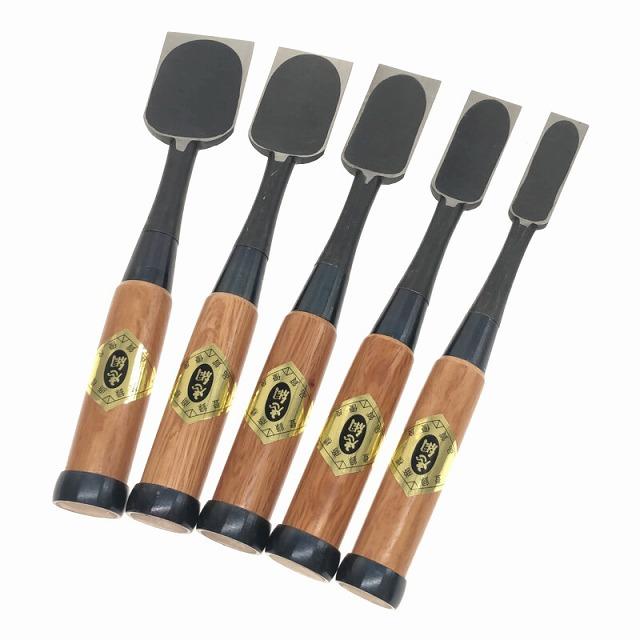 ☆未使用品☆忠綱 面取 赤樫柄 10本組 最高級鏨 たたき蚤 ノミ ☆未使用品☆忠綱 面取 赤樫柄 10本組 最高級鏨 たたき蚤 ノミ