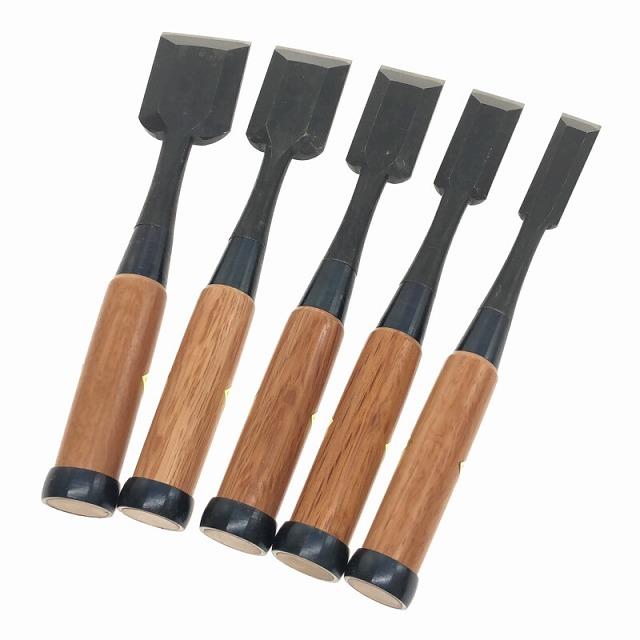 ☆未使用品☆忠綱 面取 赤樫柄 10本組 最高級鏨 たたき蚤 ノミ ☆未使用品☆忠綱 面取 赤樫柄 10本組 最高級鏨 たたき蚤 ノミ