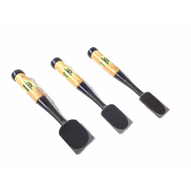 ☆未使用品☆忠綱 面取 赤樫柄 10本組 最高級鏨 たたき鏨 ノミ 叩き