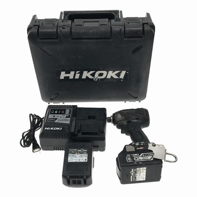☆中古品☆HiKOKI ハイコーキ 18Vコードレスインパクトドライバ WH18DDL2 バッテリー(18V 6.0Ah) 充電器 ケース付き