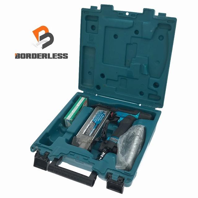 ☆中古品☆makita マキタ 55mm 高圧 仕上釘打機 AF552HM 青 ケース付 