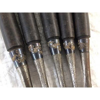 ☆未使用 保管品☆鑿/ノミ/のみ 木目打 錦龍 摂津住人 政男道人 全10本