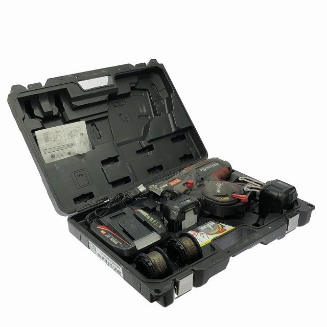 ☆中古品☆ MAX マックス 14.4V 充電式鉄筋結束機ツインタイア RB-442T-B2C/1450A バッテリー2個(5.0Ah)充電器 ケース付き128210の画像