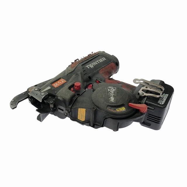☆中古品☆ MAX マックス 14.4V 充電式鉄筋結束機ツインタイア RB-442T-B2C/1450A バッテリー2個(5.0Ah)充電器 ケース付き128210の画像