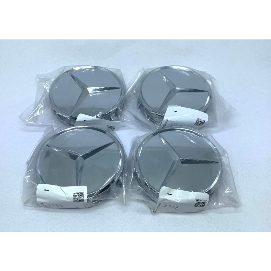 メルセデスベンツ純正 ホイール センターキャップ 4個セット クローム  