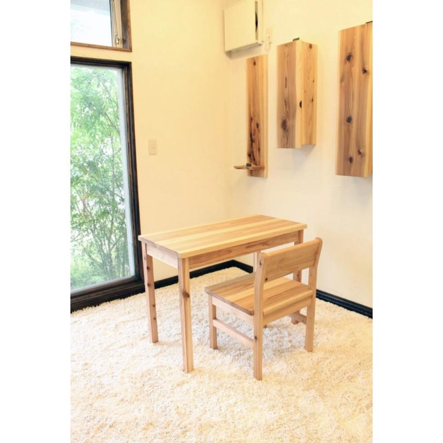 家具職人手作り 一点物 無垢材ハンドメイド デスク&チェアーセット クリプトメリア 国産杉 デスク幅950mmx奥行450mmx高700mm テレワーク リモートワーク_2