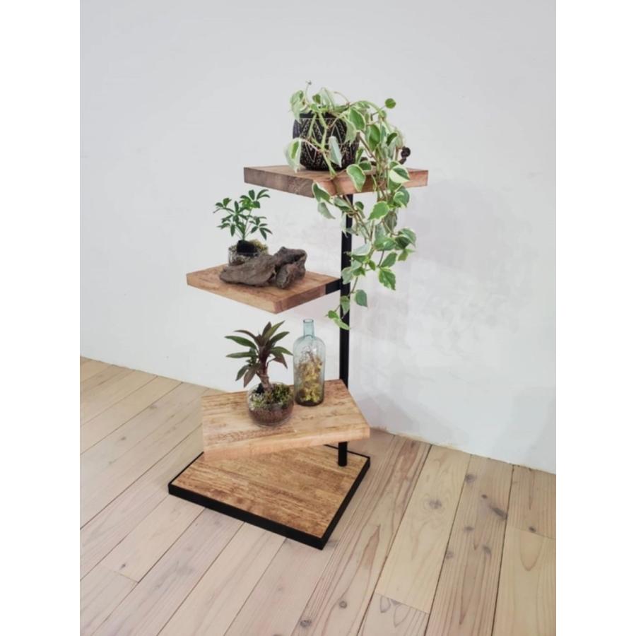 ３６０度回転ラック　３段　アイアン家具　カフェ風　漢前　植物棚 360度回転ラック 3段 アイアン家具 カフェ風 漢前 植物棚 360度