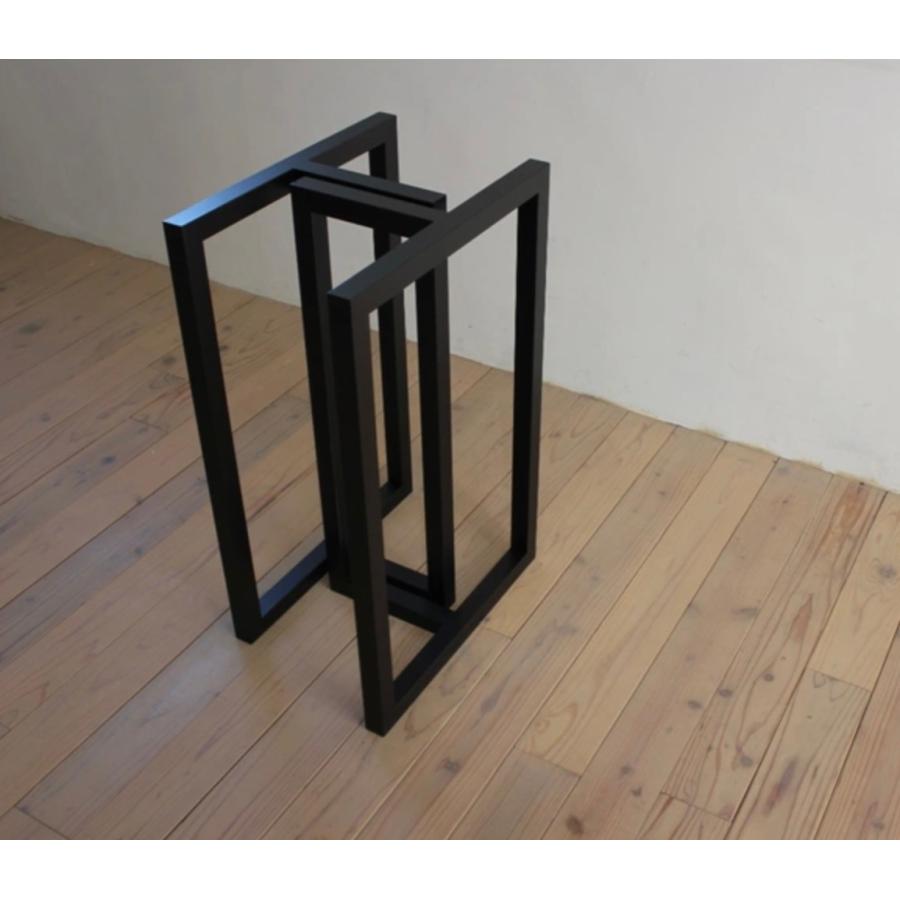 天然木 ダイニングテーブル リビングテーブル ナラ材 アイアン脚 置く