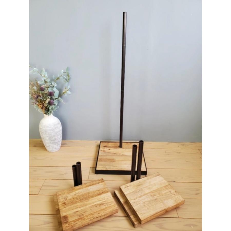 天然木 アイアンの360度回転シェルフ 観葉植物 インテリア