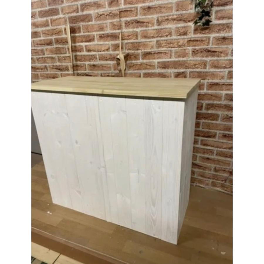 職人手作り 一点物 天然木 キッチンカウンター レジカウンター カフェカウンター 受付カウンター 幅84cm×高さ83cm×奥行き40cm 無垢材 | 
