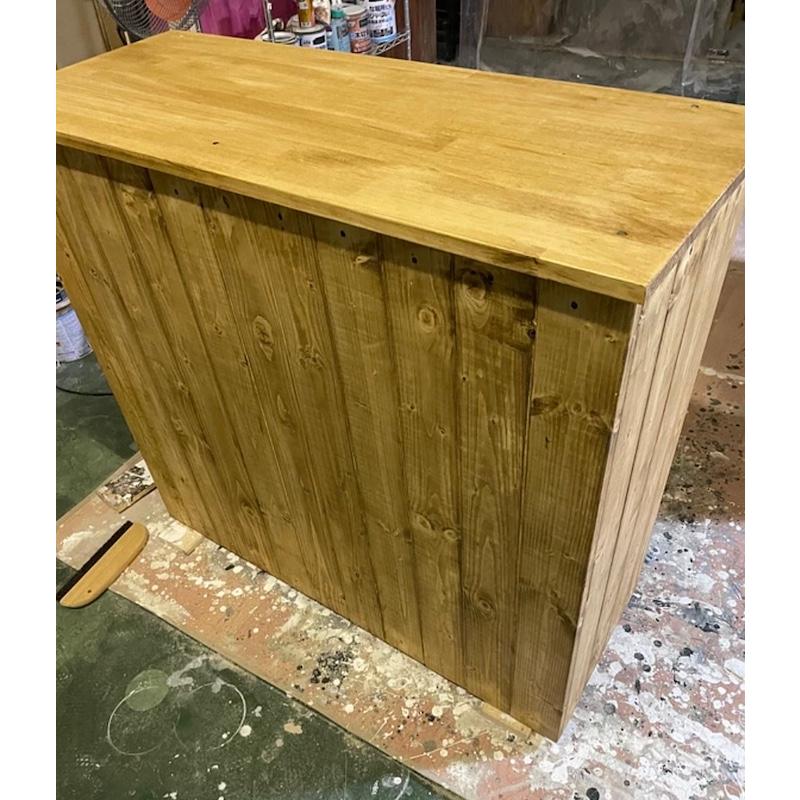 職人手作り 一点物 天然木 キッチンカウンター レジカウンター カフェカウンター 受付カウンター 幅90cm×高さ84cm×奥行き40cm 無垢材 |  | 03