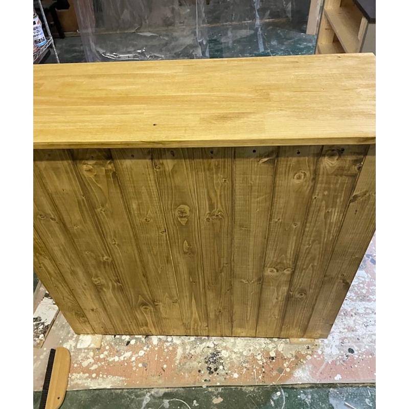 職人手作り 一点物 天然木 キッチンカウンター レジカウンター カフェカウンター 受付カウンター 幅90cm×高さ84cm×奥行き40cm 無垢材 |  | 06