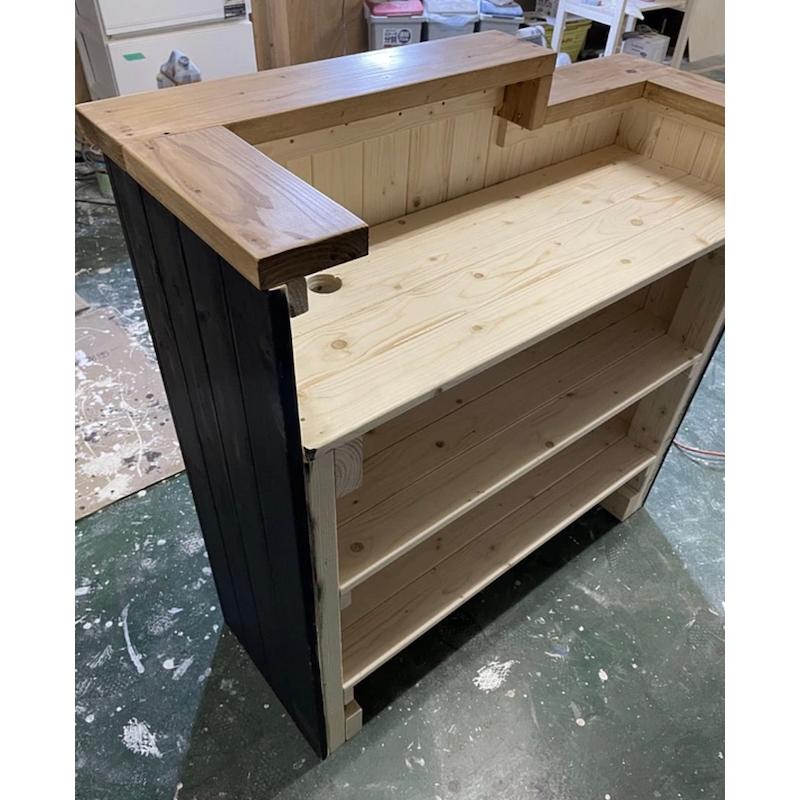 職人手作り 一点物 天然木 キッチンカウンター レジカウンター 職人手作り 一点物 天然木 キッチンカウンター レジカウンター