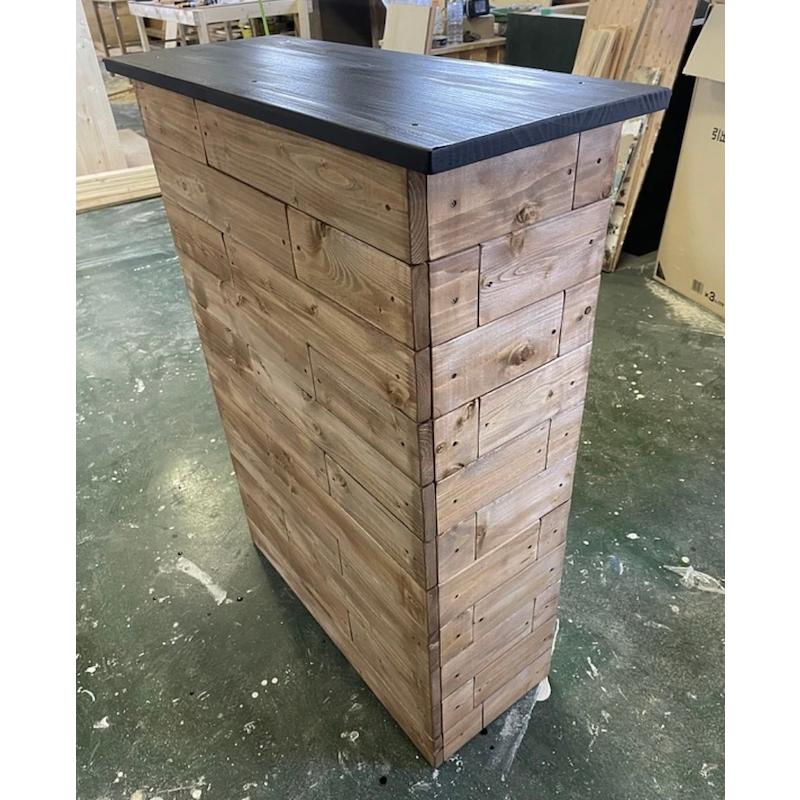 職人手作り 一点物 天然木 キッチンカウンター レジカウンター カフェカウンター 受付カウンター 幅75cm×高さ93cm×奥行き30cm 無垢材 |  | 01