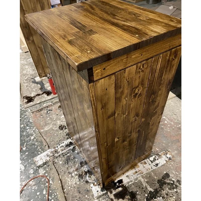 職人手作り 一点物 天然木 キッチンカウンター レジカウンター カフェカウンター 受付カウンター 幅65cm×高さ95cm×奥行き40cm 無垢材 |  | 04