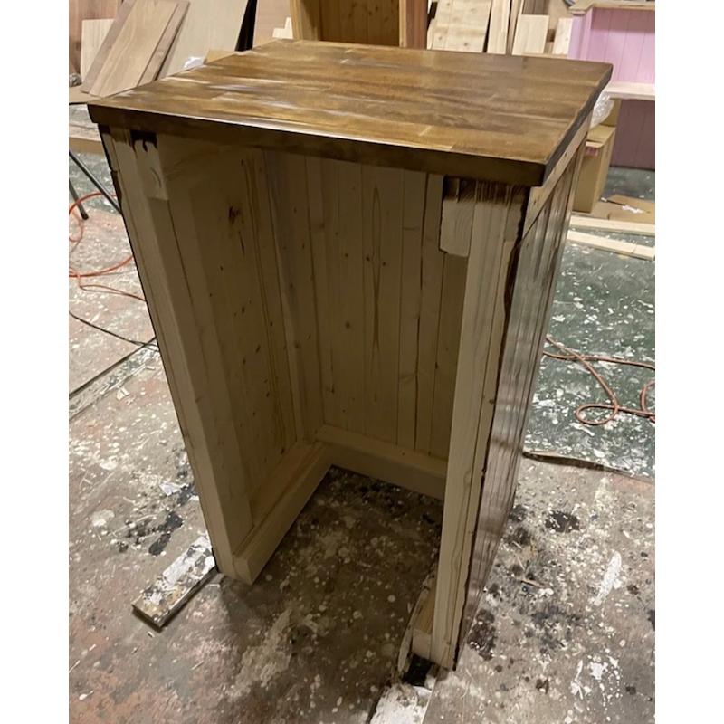 職人手作り 一点物 天然木 キッチンカウンター レジカウンター カフェカウンター 受付カウンター 幅65cm×高さ95cm×奥行き40cm 無垢材 |  | 05