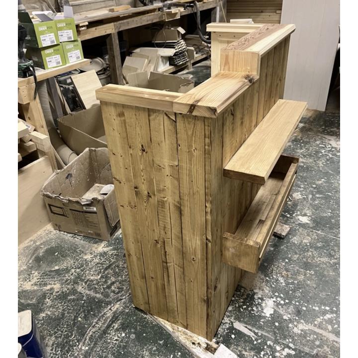 天然木 キッチンカウンター レジカウンター カフェカウンター 受付