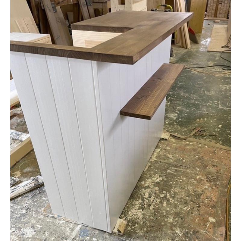 天然木 レジカウンター カフェカウンター 受付カウンター キッチン