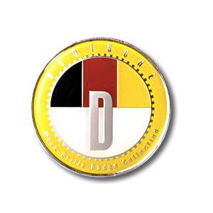 バッジ ワールドフラッグ グリルバッジ 7カ国 真鍮クロームメッキ 仕上げ