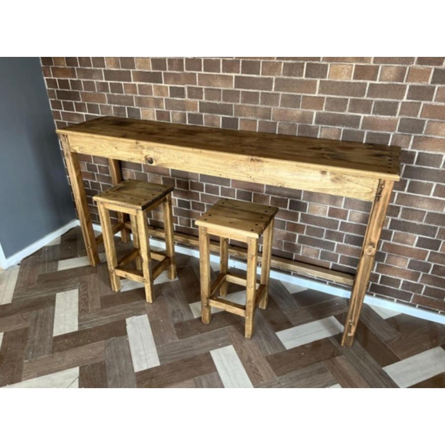 職人手作り 一点物 天然木 ハンドメイド カウンターテーブル&スツール