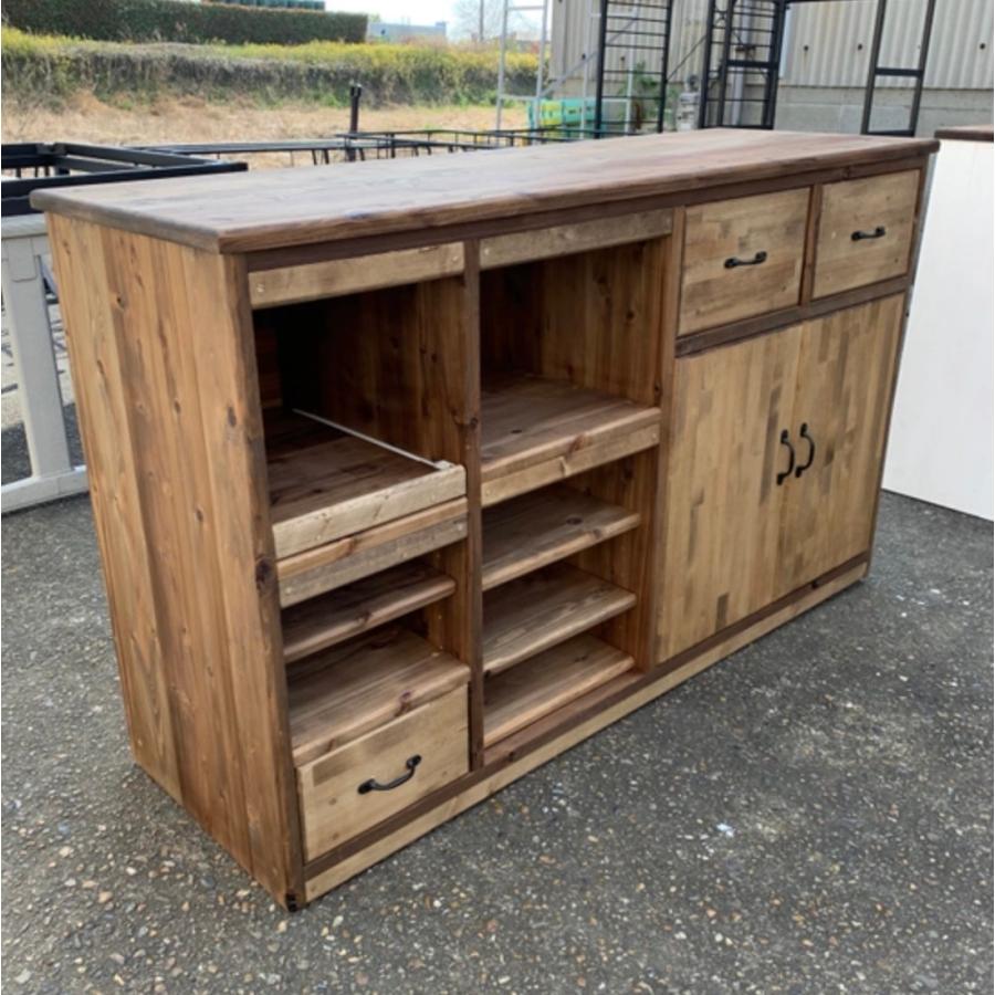 ★ GGトラサン ★天然木　カウンター台　作業台　ハンドメイド　木製 hotaru キッチンカウンター 作業台 食器棚 キャビネット 店舗