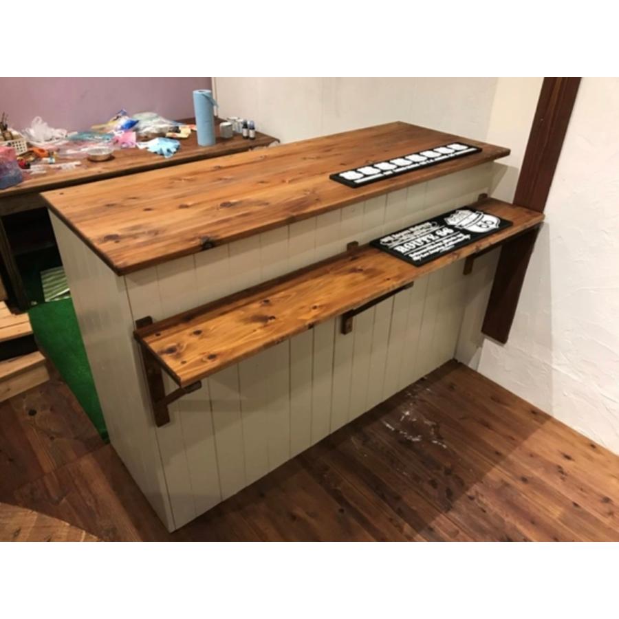 職人手作り 一点物 天然木 ハンドメイド ウォルナット キッチンカウンター キッチンボード レジカウンター キャビネット 完成品 幅1200×奥行450×高900 |  | 04