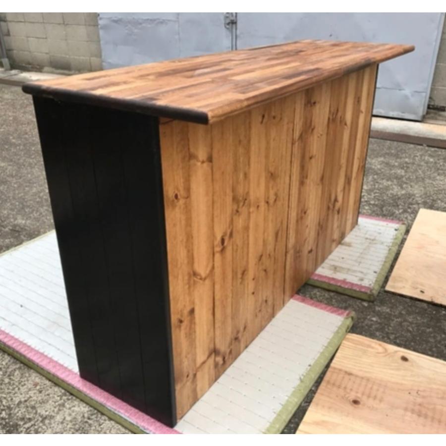 木製キャビネット カウンターボード ウォールナット チェスト 天然木 自然塗装 職人手作り 一点物 天然木 ハンドメイド ダークウォールナット