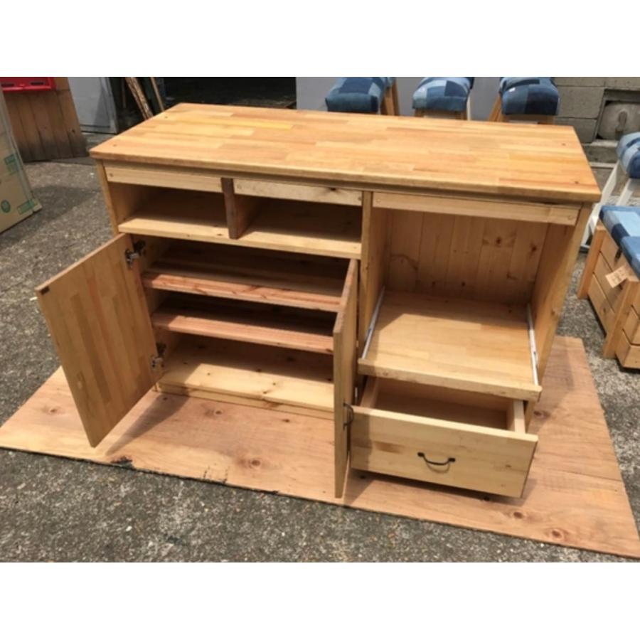 職人手作り 一点物 天然木 ハンドメイド キッチンカウンター 食器棚