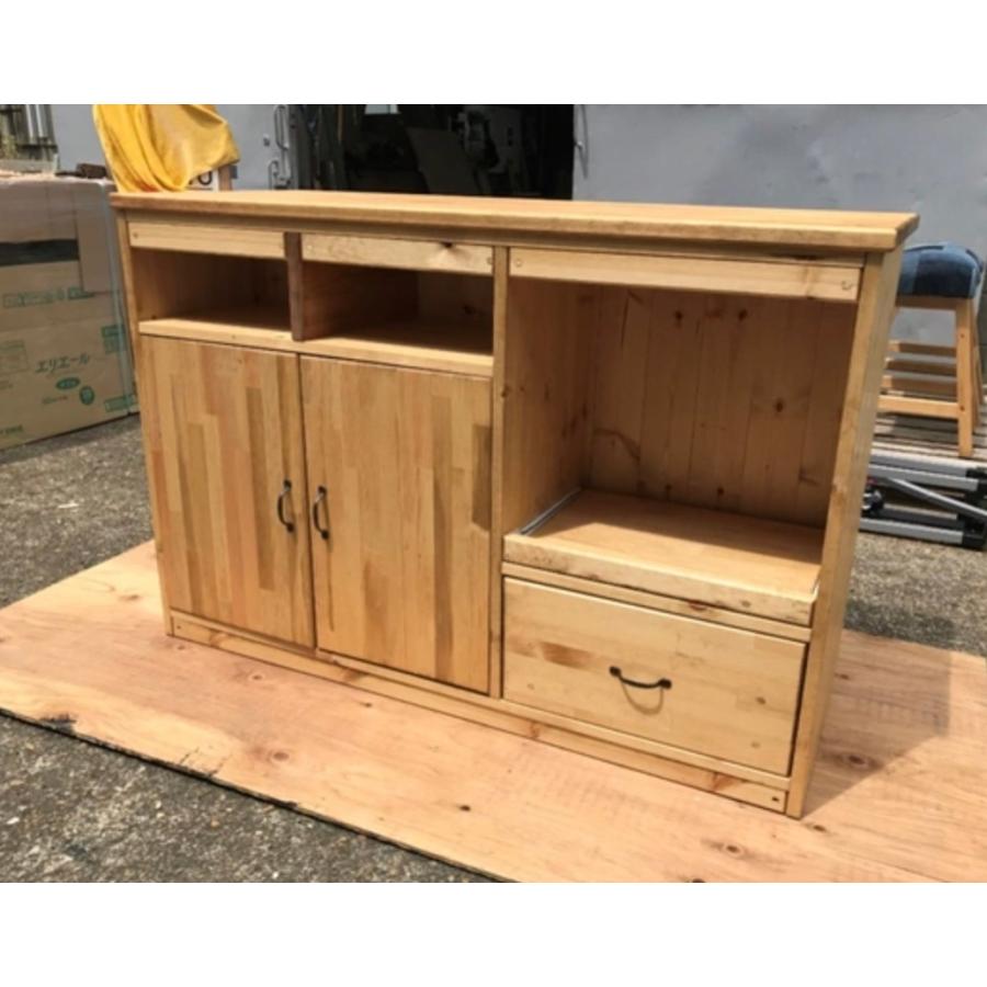 職人手作り 一点物 天然木 ハンドメイド キッチンカウンター 食器棚