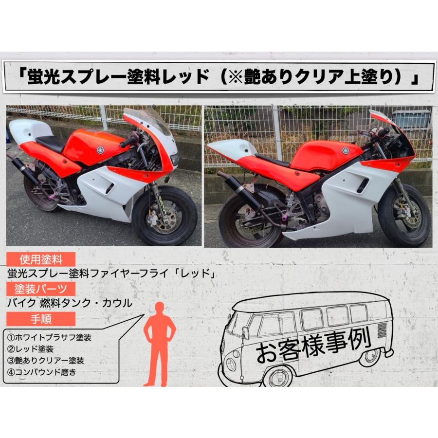 風防　金ファイヤー塗装　★美品★ 蛍光スプレー塗料 ファイヤーフライ 高耐候性 4色 蛍光塗料