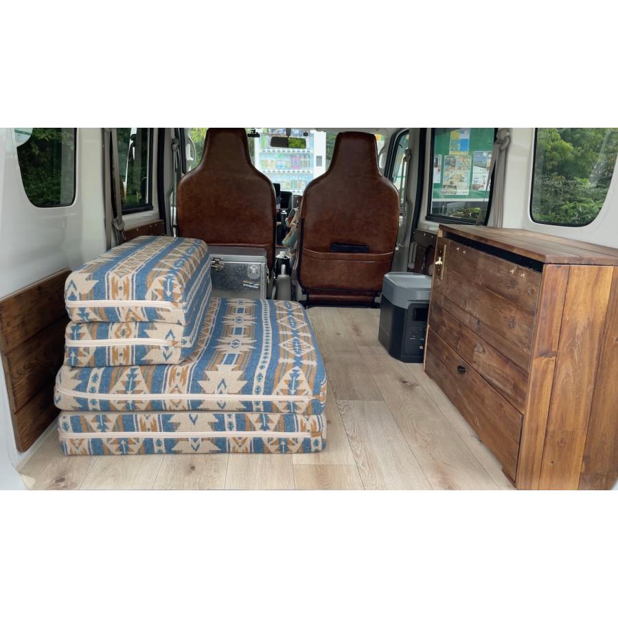 日本製 車中泊 ソファ マットレス オルテガ柄 ネイティブ柄 四