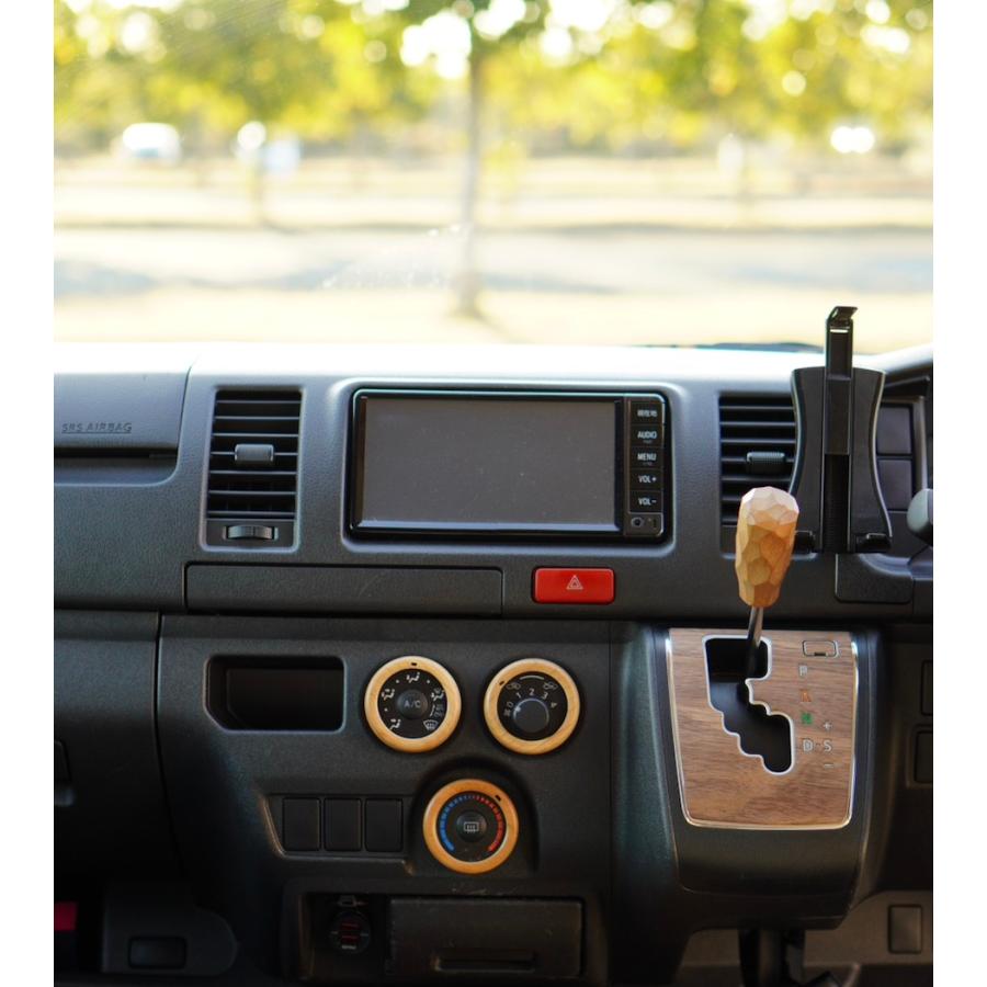 アシモクラフツ　ハイエースシフトレバー FLEX×asimocrafts】コラボレーションによるハイエース専用