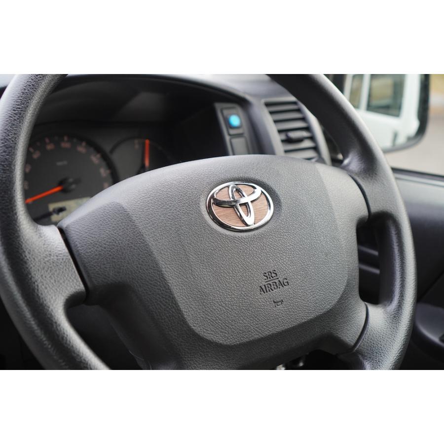 トヨタ車 ウォールナット ステアリング エンブレムシール リアルウッド