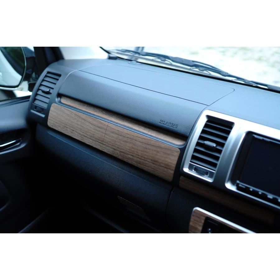 ハイエース 200系 ウォールナット インパネシール 天然木 突板 LIF バンライフ VanLife |  | 05