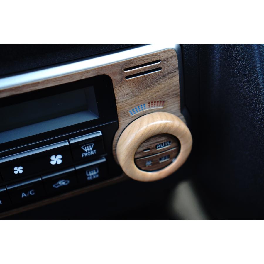 ハイエース スーパーGL 200系 4型- 山桜ウッド エアコンダイヤルカバー S-GL 職人手作り 無垢材 天然木 希少樹種 艶消しクリア仕上げ バンライフ VanLife |  | 05