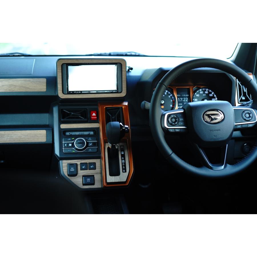 ダイハツ（DAIHATSU） タフト ATシフトパネル 天然木ステッカー