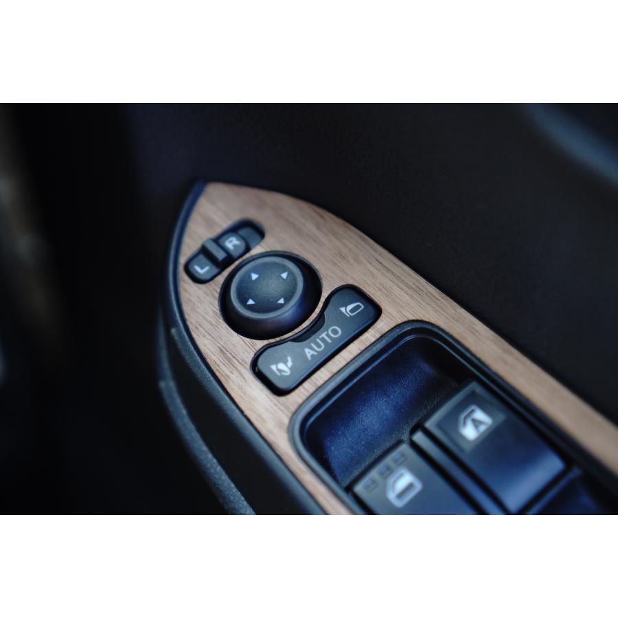 ダイハツ タントファンクロス ウォールナット パワーウインドウスイッチパネル 天然木ステッカー リアルウッド 突板 | タント | 02